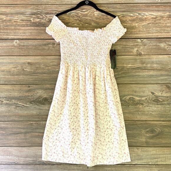 Ralph Lauren Dress Pink Ditzy Floral Print Smocked Girls SZ L C101557 - Picture 1 of 6